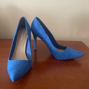 Blue Suede Pumps